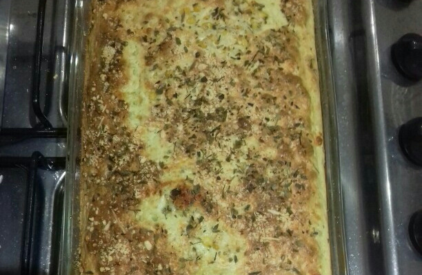 Torta de queijo e brócolis