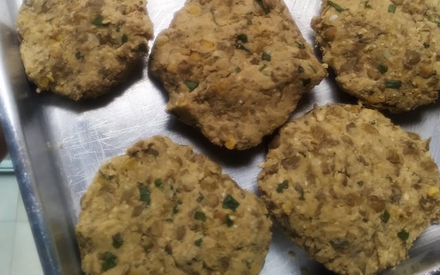 Hambúrguer vegetariano de Lentilha