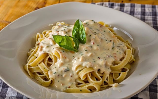 Macarrão ao molho branco