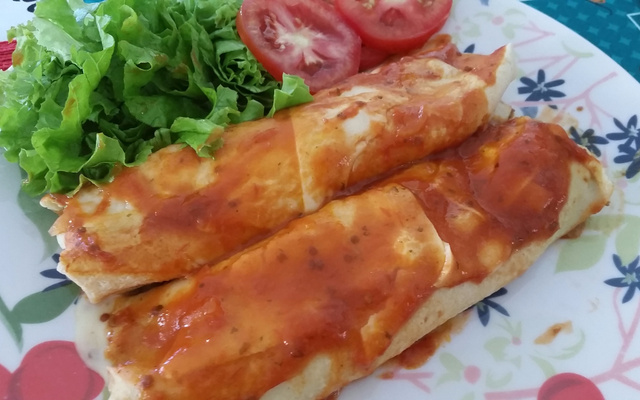 Panqueca cremosa de frango