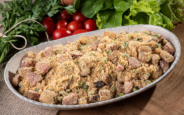 Farofa de sambiquira na air fryer