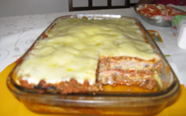 Minha lasanha de berinjela