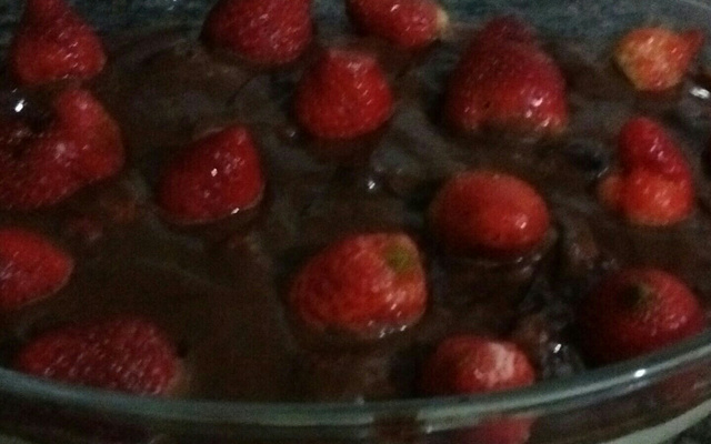 Delícia de morango e chocolate