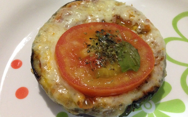 Minipizza de berinjela