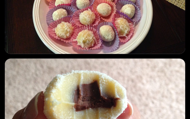 Brigadeiro de leite em pó com creme de avelã