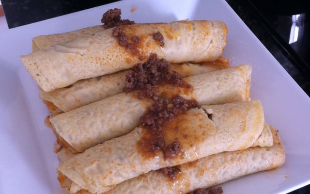 Massa de panqueca sem leite