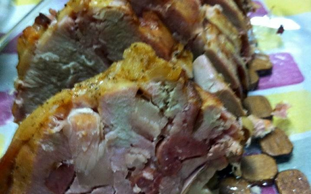 Lombo de porco recheado Vaninho