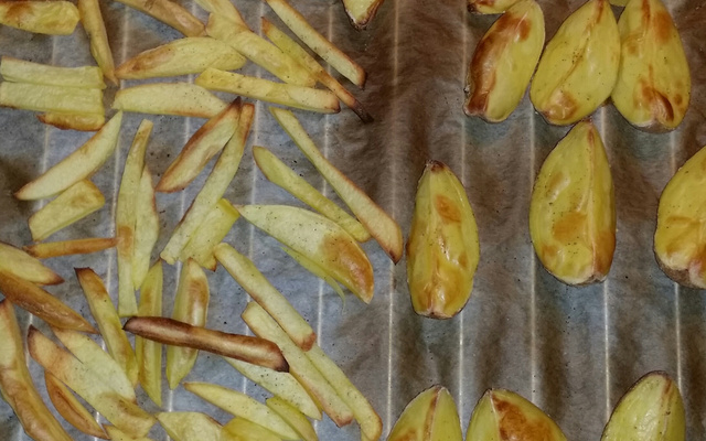 Batata frita no forno