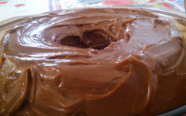 Bolo de maçã no liquidificador