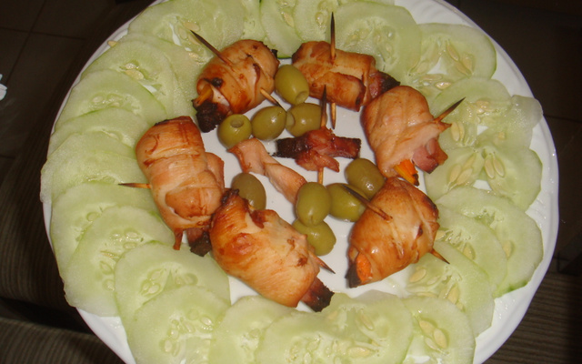 Rolê de frango assado