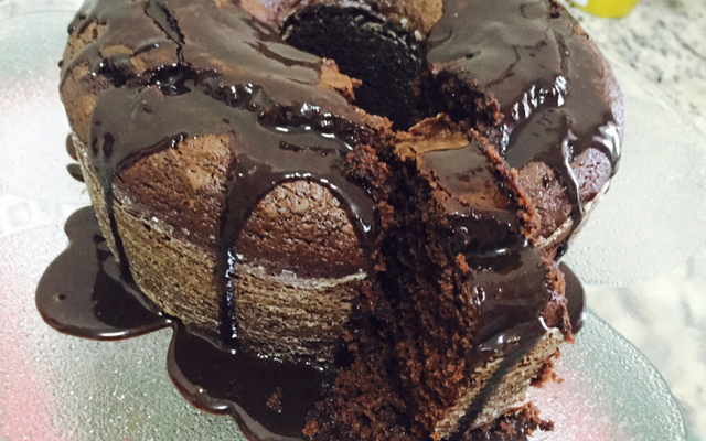 Bolo de chocolate de baixa caloria