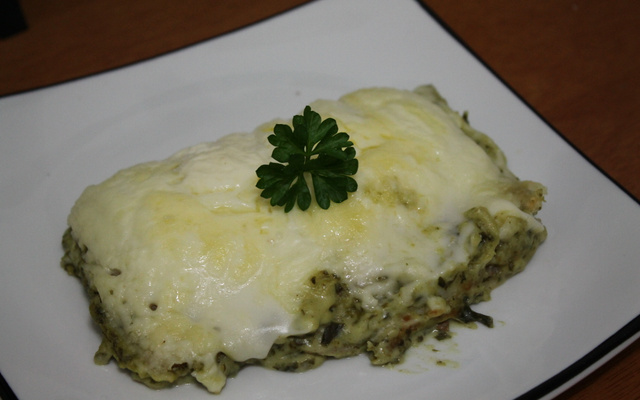 Lasanha de espinafre da Lia