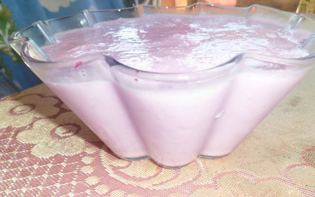 Mousse de uva de gelatina