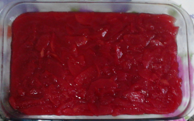 Doce de maçã com gelatina