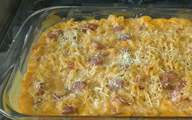 Macarrão com requeijão