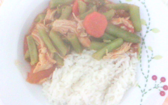 Cozido de vagem com frango