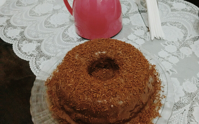 Bolo de chocolate de liqüidificador