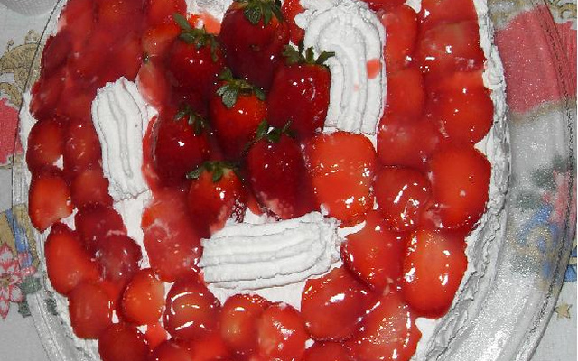 Bolo de aniversário de morango