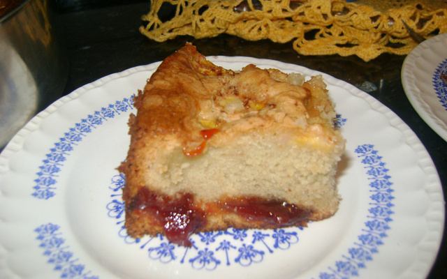 Bolo de banana com goiabada