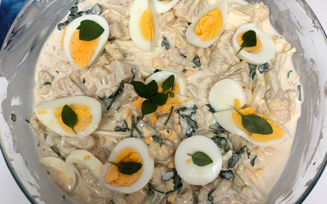 Salada de maionese couve-flor 