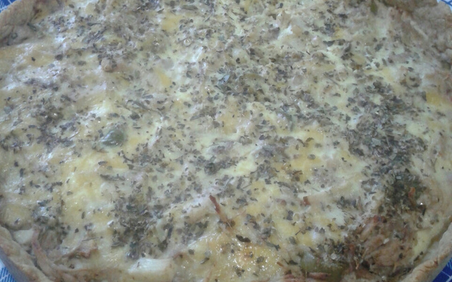 Quiche de frango com palmito
