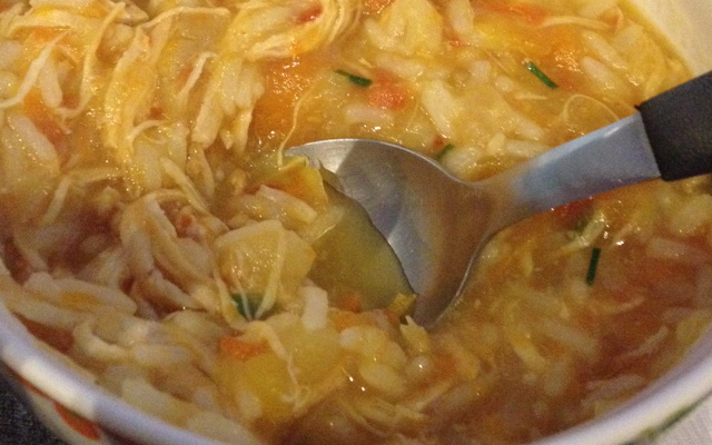 Canja de galinha light - super fácil