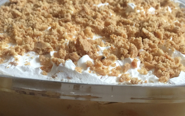 Pavê de doce de leite e amendoim