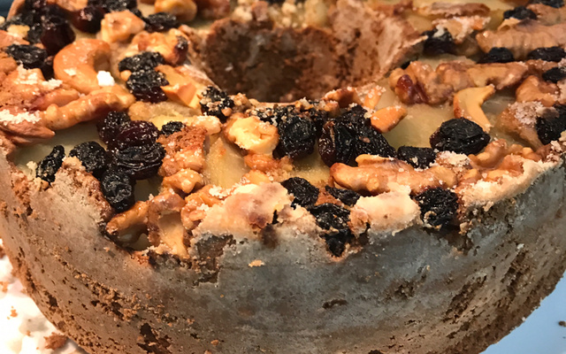 Bolo de frutas sem glúten