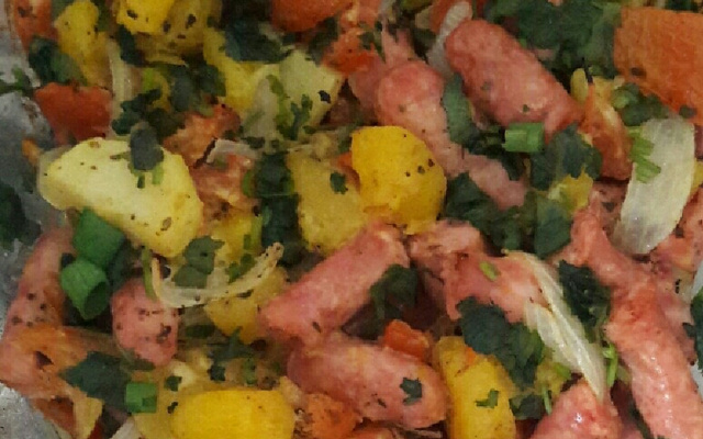 linguiça de frango ao forno