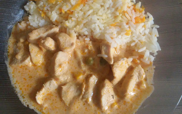 Estrogonofe simples de frango