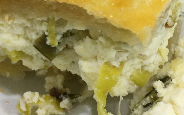 Torta de alho poró com ricota