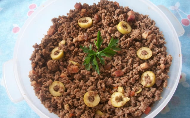 Recheio de carne moída para vários pratos do Marcelo