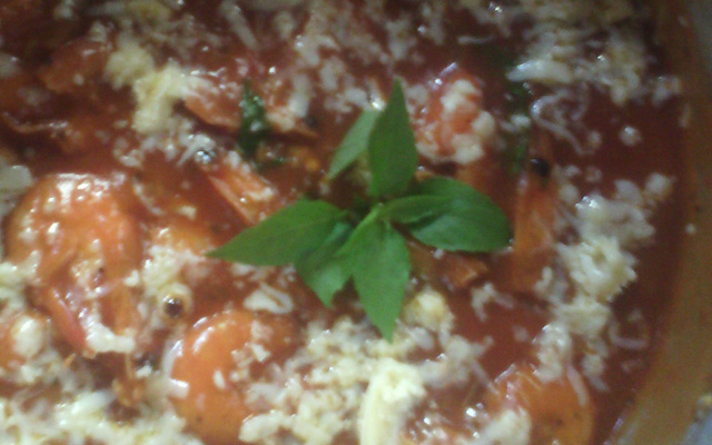 Camarão com molho de tomate