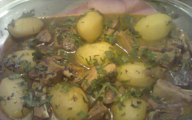 Costelinha de porco com batata