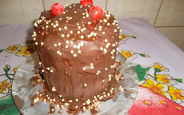 Panetone recheado com gotas de chocolate
