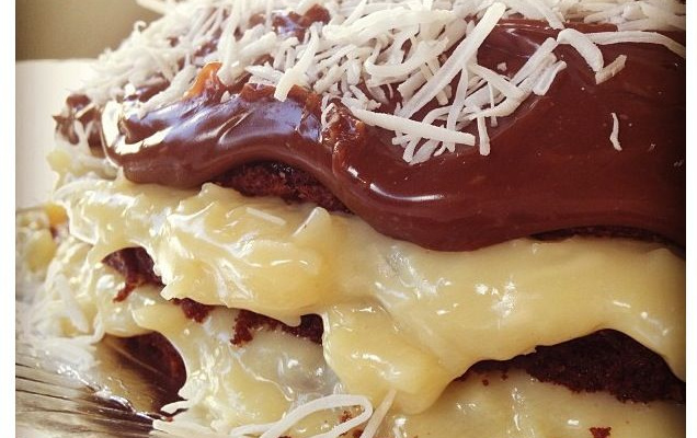 Bolo de prestígio molhadinho