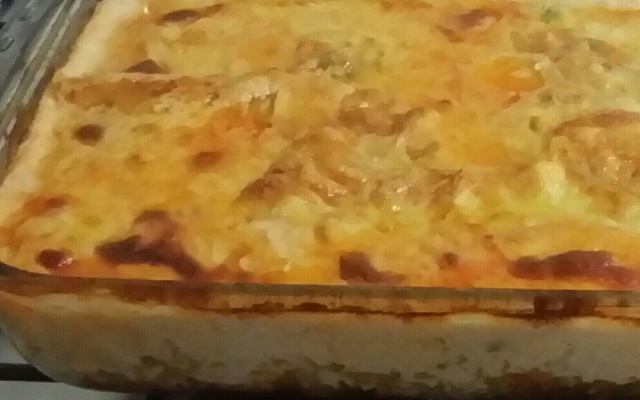 Lasanha de frango com molho branco no capricho