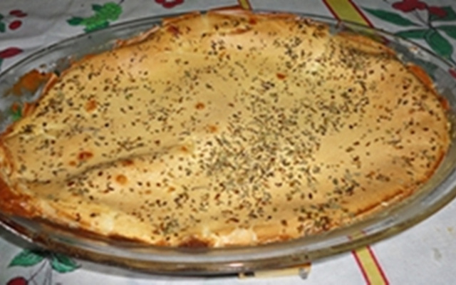 Torta de bacon e catupiry