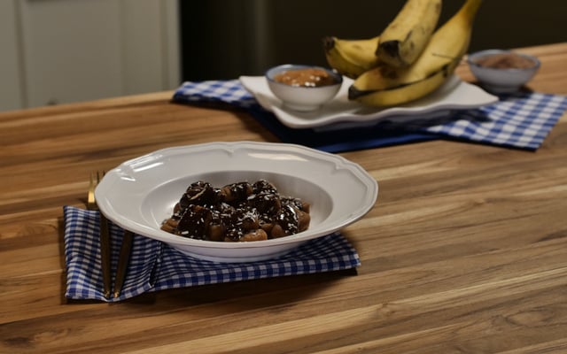 Nhoque doce de banana-da-terra