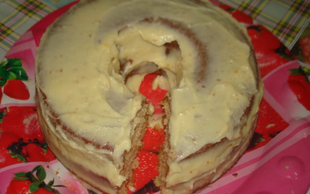 Bolo de refrigerante de laranja