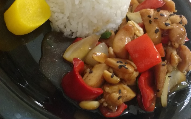 Frango xadrez fácil de fazer