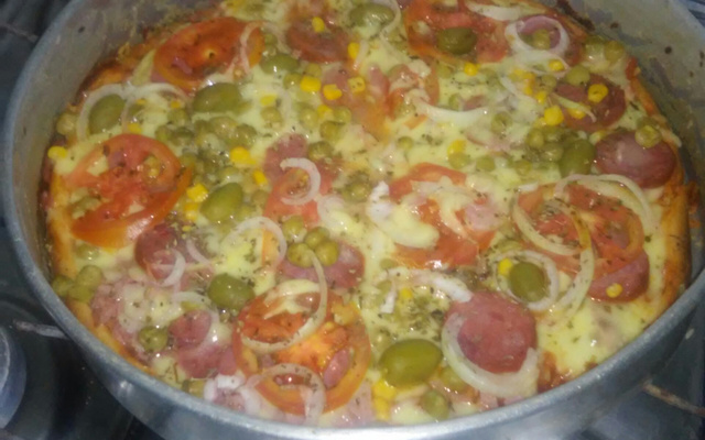 Pizza rápida de liquidificador