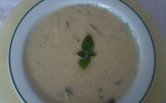 Batata cremosa com frango desfiado