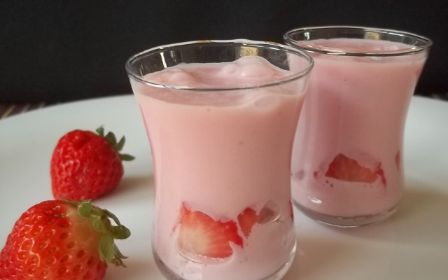 Mousse de morango e coco