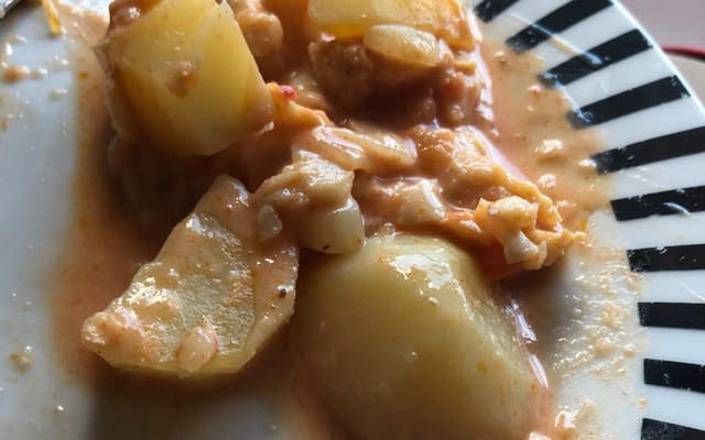 Fillé de peixe com batatas