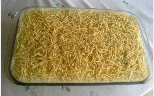 Escondidinho de batata com lentilha