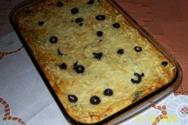 Torta de bacalhau com creme