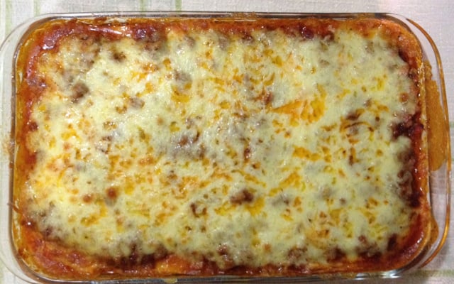 Lasanha com massa de panqueca