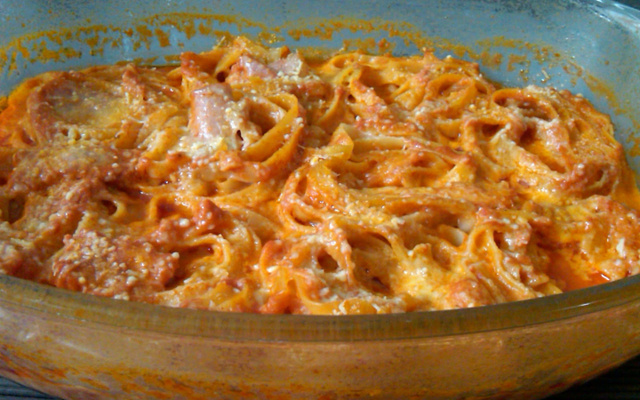 Ninhos recheado ao forno