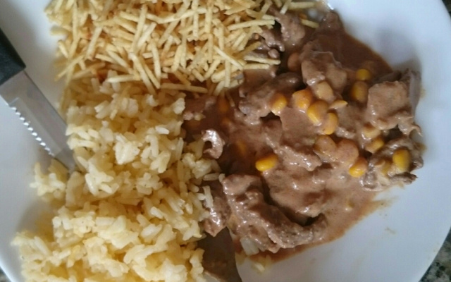 Strogonoff de carne de preguiçoso